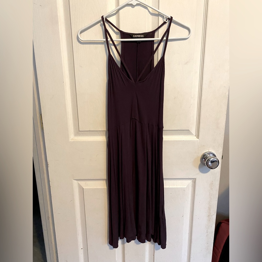Dark Purple Midi Dress